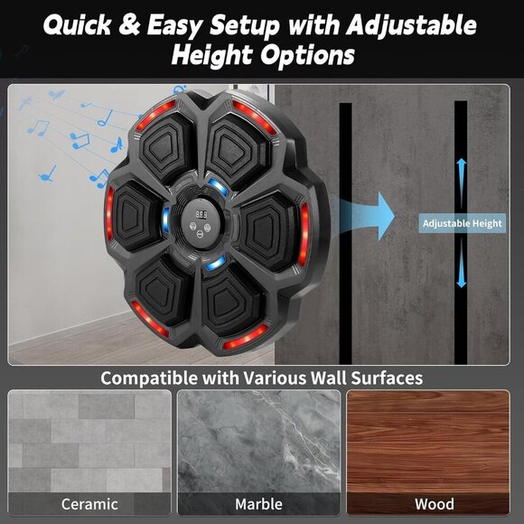 Music Boxing Machine, Music Punching Machine for Adults Kids, Interactive Boxing - Picture 6 of 6